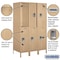 Salsbury Industries 2 Tier Metal Locker, 54"Wx78"Hx21"D, 6 Door, Tan, Unassembled 18-52361TN-U - alternate 4